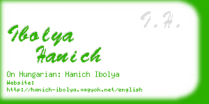 ibolya hanich business card